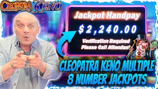 Cleopatra Keno Multiple 8 Number Jackpots