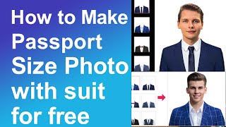 How to make passport size photo with suit for free