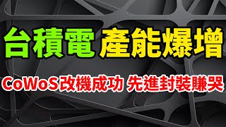 產能爆增！台積電CoWoS改機成功，先進封裝賺哭的節奏。輝達AI GPU需求急速增加，H200/B100架構受益。整合扇出型封裝InFO轉型，年產增加100%。人工智慧需求強勁，晶圓代工分化。