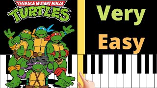 Teenage Mutant Ninja Turtles Theme Song - VERY EASY Piano Tutorial
