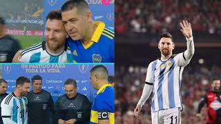 Lionel Messi estuvo presente en la despedida de maxi Rodríguez y Riquelme