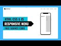 How to Create Responsive Navigation Bar using HTML and CSS | Navigation Bar With HTML CSS And JS