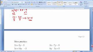 7.4 Solving Linear Systems by Multiplying First.wmv