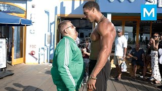 The Super Fat Guy Beat the Bodybuilders at Muscle Beach | Muscle Madness