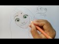 how to draw disney rapunzel step by step