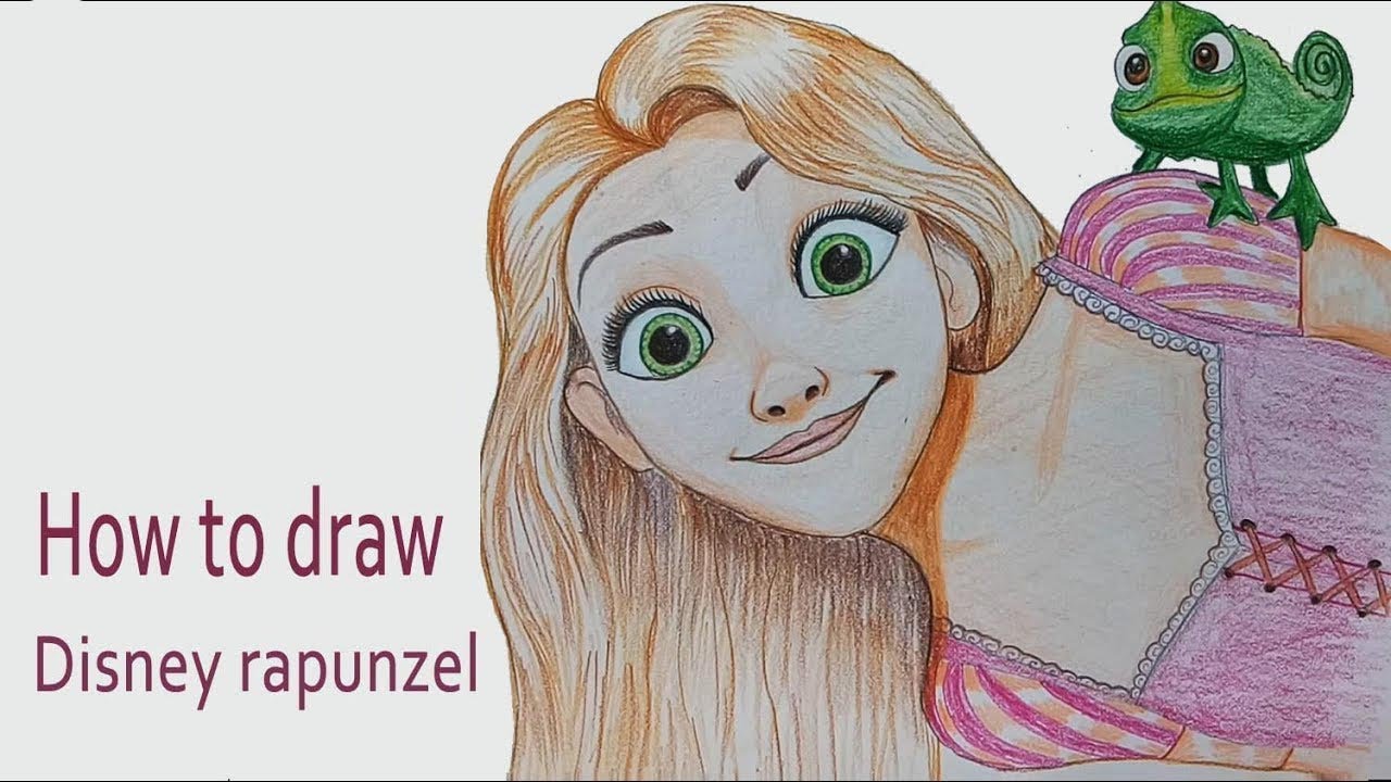 How To Draw Rapunzel From Tangled In A Few Easy Steps: Drawing Tutorial 18B