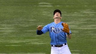 Sano hits one to the roof of Tropicana Field