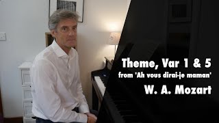 Theme, Var 1 \u0026 5 by W. A. Mozart: ABRSM Grade 5 Piano (2025 \u0026 2026) - A15