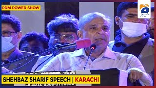 Opposition Leader Shehbaz Sharif Speech at Karachi | PDM Power Show - 29th August 2021