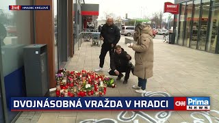 Dvojnásobná vražda v Hradci: Lidé zapalují svíčky. Vztah útočníka s oběťmi policie vyloučila