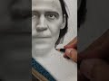 HOW I DRAW CROSS HATCHING TONES ( LOKI Charcoal Drawing )#shorts