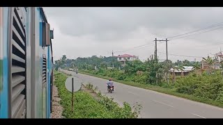 [IRFCA] 12067 Guwahati - Jorhat Jan Shatabdi Running Parallel To Town Road