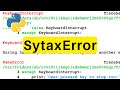 SyntaxError | Python | Tutorial