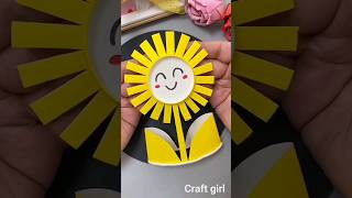 paper craft video||diy craft video|| sunflower 🌻#ytshorts #craft #art #shorts #short