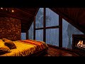 Rain sounds and Thunder outside the Window - Cure insomnia with Heavy Rain and Thunder