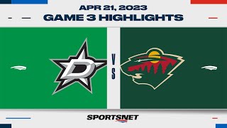 NHL Game 3 Highlights | Stars vs. Wild - April 21, 2023
