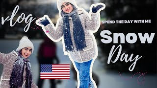 Making the Most of a Snow Day – Fun \u0026 Cozy Moments!❄️☃️🇺🇸|| Exchange year In America|| Durjan Hafeez