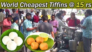 Hyderabad Cheapest Roadside breakfast | breakfast Starting @ 15 Rs Only | Street Food | #FoodFerry