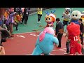 2014.4.20九州だj マスコット 綱引き ウィントスvsヴィヴィくん