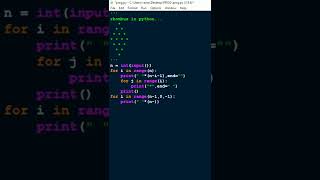 RHOMBUS PATTERN | IN PYTHON | STAR PATTERN