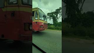 KSRTC Fast Passenger from Mysore to Kozhikode cruising towards Kerala border near Gundelpet