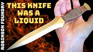 Casting a Bronze DAGGER│3d Print to Sand Casting│Knife Making