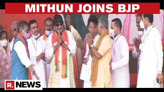 Mithun Chakraborty Joins BJP At PM Modi's Kolkata Rally