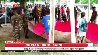 LIVE| Burial of Brigadier Swale Saidi who died in the KDF chopper crash currently ongoing in Mombasa