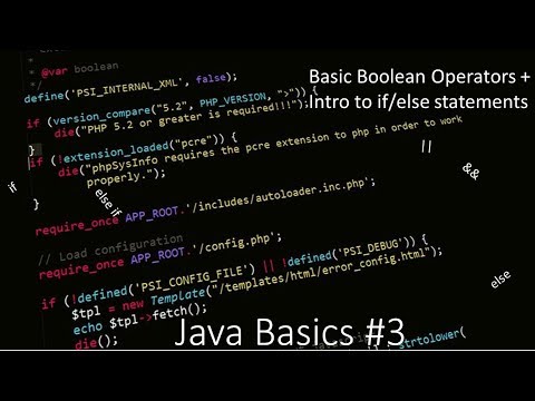 Java Basics #3 - Basic Boolean Operators And If/else If/else Statements ...