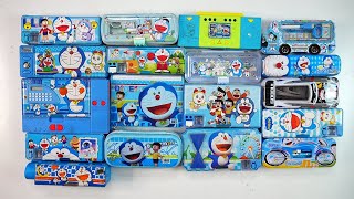 doraemon Stationery  Collection🤑Jumbo box, Geometry, Sharpener, pencil box,train,pouch,pencil