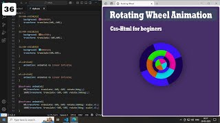 Rotating Wheel Animation || Wheel Loading Shape use Css code ||Css-Html tutorials for beginer.