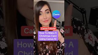 Canva Tutorial - How To Make A Christmas Card Using Canva AI! #canvatips #canvatutorial