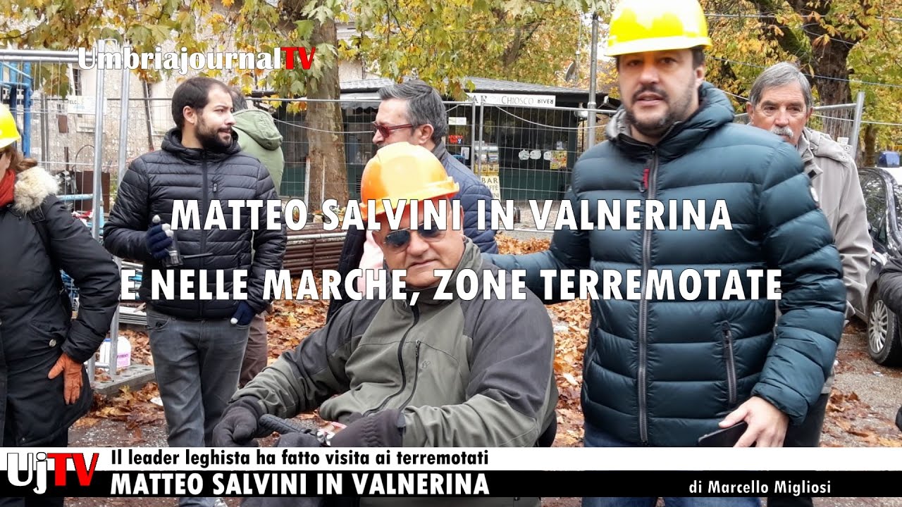 Il Leader Della Lega Nord, Matteo Salvini In Visita A Norcia E Preci ...