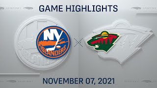 NHL Highlights | Islanders vs. Wild - Nov. 7, 2021