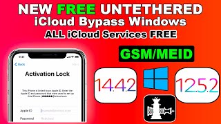 FREE Untethered iCloud Bypass Windows iOS 14.4.2/12.5.2 MEID/GSM + Facetime/Siri/iCloud/Notification