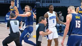 Nikola Jokic was NOT happy he didn't get a foul call here, gets in officials face