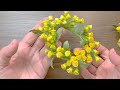 【クイリング】ミモザのリースを作りながら春の訪れを待とう♪ おうち時間 quilling mimosa wreath