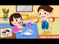My Home Stories - Wash Up The Pet, Help Family Members - Babybus Game Video