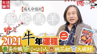 【#楊天命牛年運程2021】楊天命預測 2021牛年運程（二）肖龍易升職、肖蛇小心小人、肖馬桃花刧、肖羊大破財