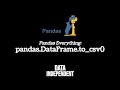 Pandas To CSV | pd.DataFrame.to_csv()