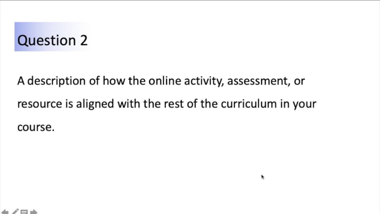 UNSW-Coursera: Learning To Teach Online Assignment 2 (Question 2) - YouTube