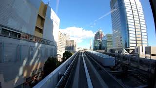 日本東京新交通百合鷗線 新橋方向 台場至お台場海浜公園 Yurikamome Line Shimbashi bound (Daiba to Odaiba-kaihinkōen)