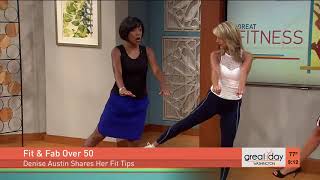 Fitness guru Denise Austin shows her best moves