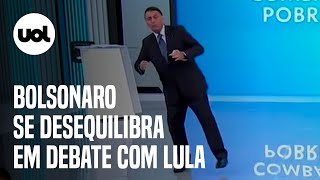 Bolsonaro se desequilibra durante debate com Lula na Globo