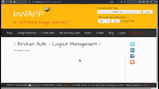 Broken Auth Logout Management Low Security Level