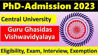 PhD admission in Central University 2023 II Direct Interview/VRET @TheScientificGurus Hurry Up