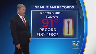 HOT DAY: Miami Comes Close To Setting New Record High Temperature