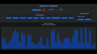 Interactive Algorithm Visualizer | HTML, CSS & JavaScript Project