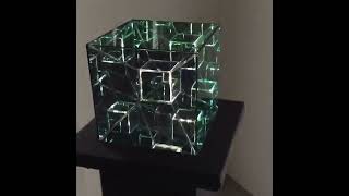 Tesseract - Hypercube 4th dimension Infinity Mirror Art Sculpture by Nicky Alice