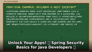 Master Spring Security Basics for Java Developers ๐ | Secure Your Apps Tutorial! ๐